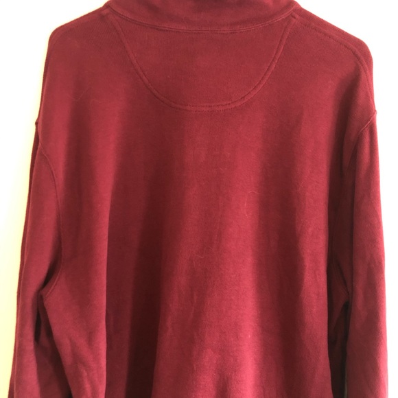 Lands End Burgundy Fleece Pullover Mens XL 46-48 - Picture 4 of 4